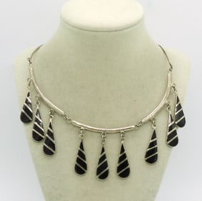 ALPACA MEXICO SILVER ONYX NECKLACE