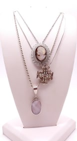 MOTHER OF PEARL CAMEO & MORE 925