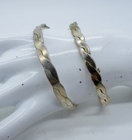 2 MEXICO STERLING VTG BANGLES