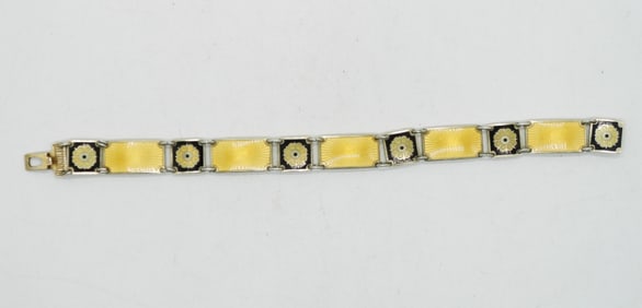 NORWAY YELLOW ENAMEL 925 BRACELET