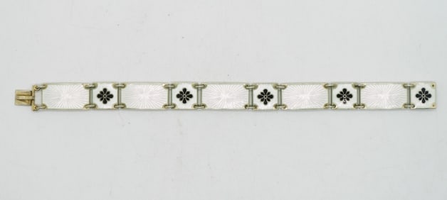 DENMARK WHITE ENAMEL 925 BRACELET