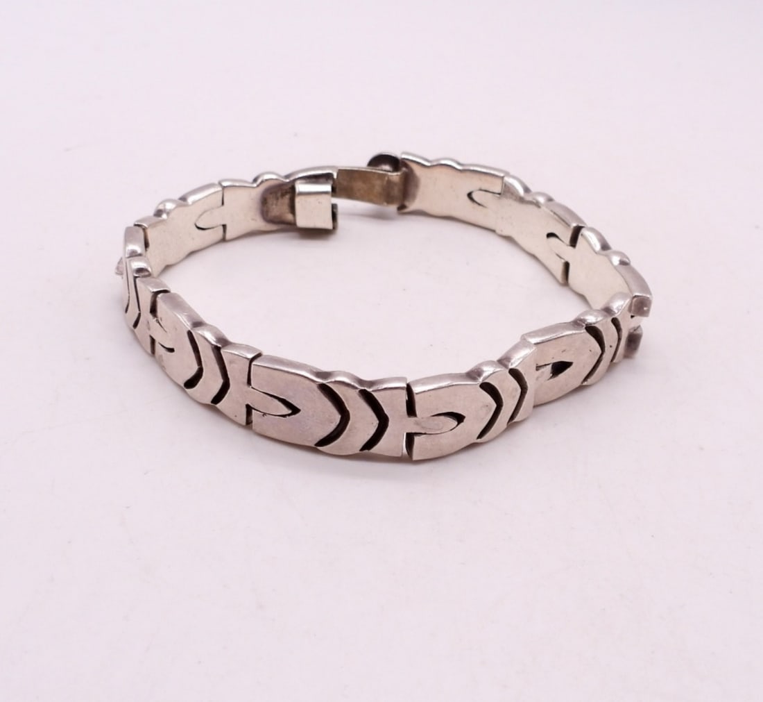 VTG STERLING TAXCO BRACELET - HEAVY (1 of 2)