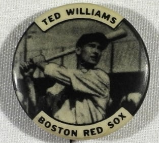 50 CELLULOID NOVELTIES TED WILLIAMS PIN