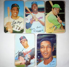 (5) 1970 TOPPS SUPER BASEBALL CARDS
