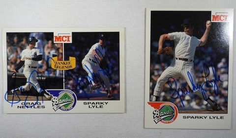SPARKY LYLE & GRAIG NETTLES AUTOGRAPHED
