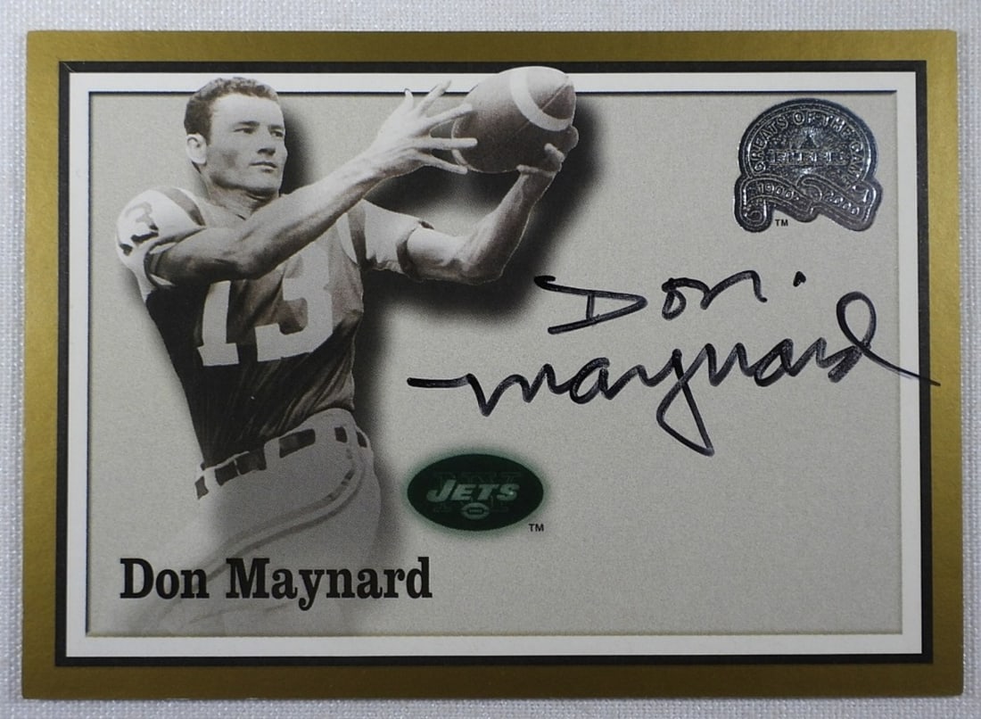 DON MAYNARD AUTOGRAPHED CARD: "WITH COA" DON MAYNARD AUTOGRAPHED CARD FLEER 2000