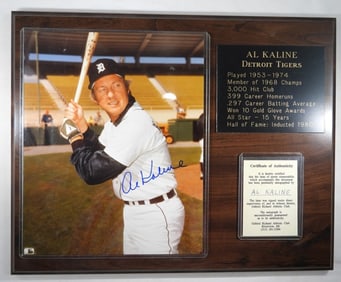 AL KALINE AUTOGRHAPHED PLAQUE
