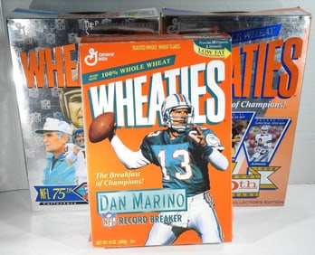 3 WHEATIES CEREAL BOXES 1994,1995