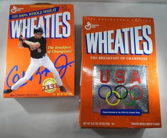 4 WHEATIES CERAL BOXES 1995, 1996, 2002