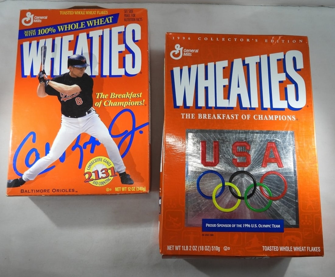 4 WHEATIES CERAL BOXES 1995, 1996, 2002 (1 of 2)