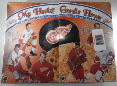2 GORDIE HOWE, MR HOCKEY CEREAL BOXES