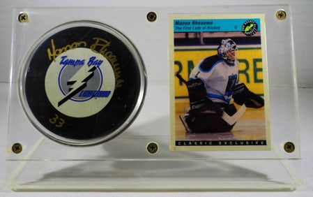 MANON RHEAUME AUTO PUCK & CARD