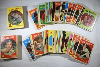 (139) 1959 TOPPS BASEBALL CARDS