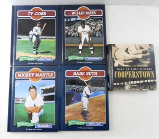 5 HARDCOVER BASEBALL BOOK ASSORTED LOT
