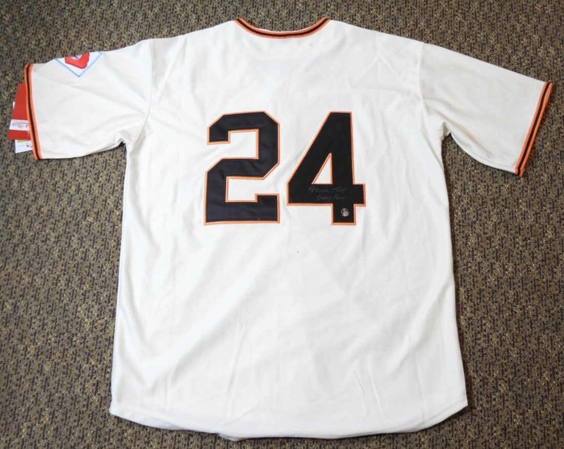 SIGNED ''WILLIE MAYS" GIANTS JERSEY (1 of 3)