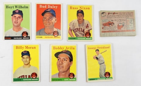 (16) 1958 TOPPS CLEVELAND INDIANS CARDS