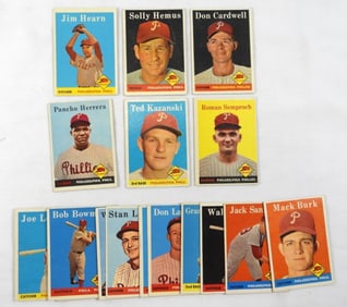 (18) PHILADELPHIA PHILS 1958 CARDS