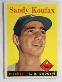 1958 TOPPS SANDY KOUFAX CARD