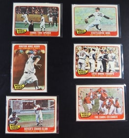 (6) 1965 TOPPS WORLD SERIES CARDS