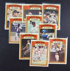 (11) 1972 TOPPS CARDS "IN ACTION"