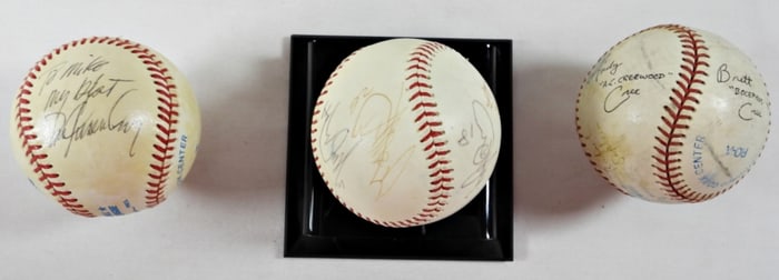 (3) UNIDENTIFIED SIGNED BASEBALLS