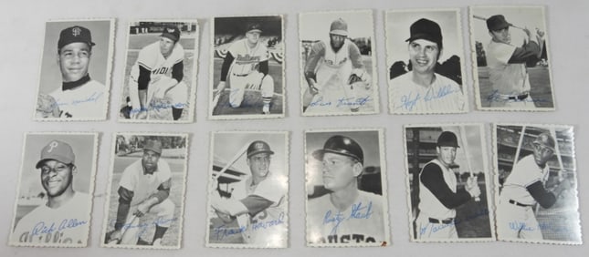 (12) 1969 TOPPS DECKLE EDGE CARDS