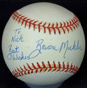 BRIAN MOEHLER SIGNED BASEBALL