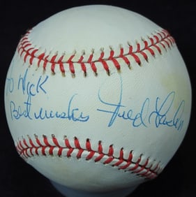 AUTOGRAPHED FRED PARKER BASEBALL