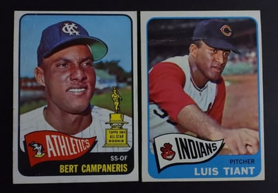 1965 TOPPS LUIS TIANT & BERT CAMPANERIS