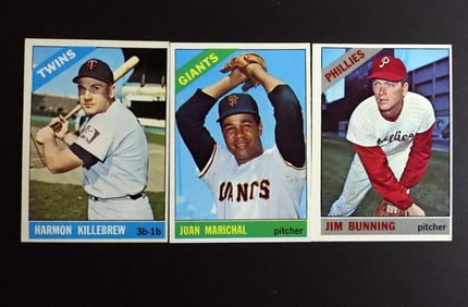 MARICHAL, KILLEBREW, BUNNING 1966 TOPPS