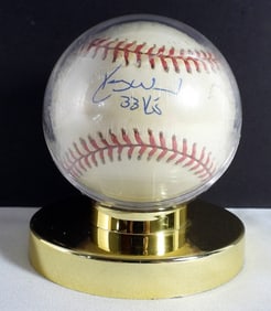KERRY WOOD 33K'S AUTOGRAPHED BASEBALL