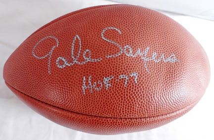 GALE SAYERS AUTO WILSON FOOTBALL