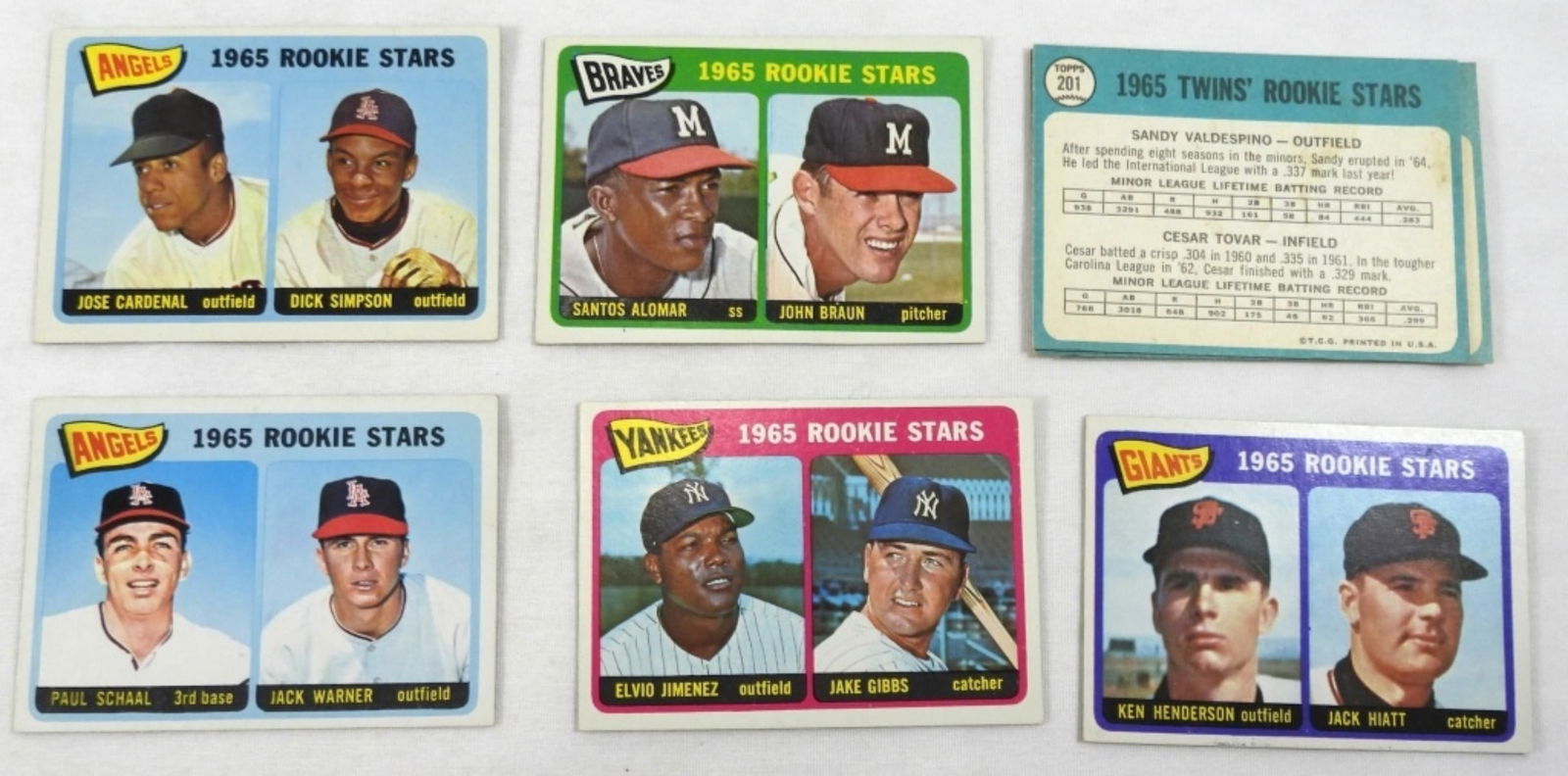 (8) 1965 TOPPS ROOKIE STARS BASEBALL CARD (1 of 2)
