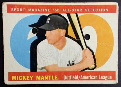 1960 TOPPS MICKEY MANTLE CARD