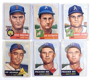 (6) 1953 TOPPS CARDS
