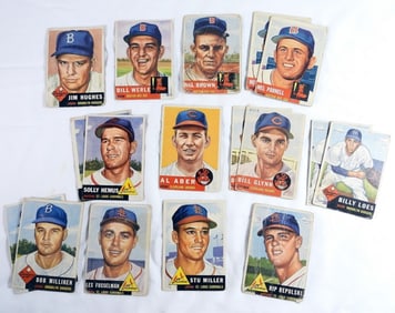(17) 1953 TOPPS CARDS