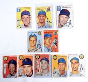 (10) 1954 TOPPS CARDS