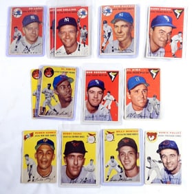 (13) 1954 TOPPS CARDS