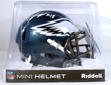 JALEN REAGOR #18 AUTO EAGLES MINI HELMET