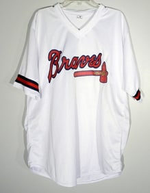 JOHN ROCKER JSA STICKER AUTO JERSEY