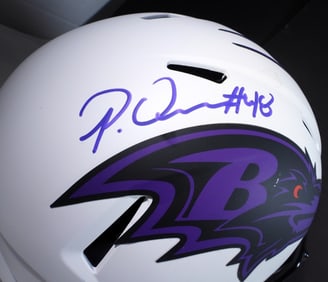 #48 PATRICK QUEEN B.RAVENS SIGNED HELMET
