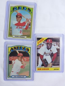 (3) TOPPS BASEBALL CARDS - BOB GIBSON +