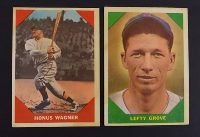 (2) 1960 FLEER #62 HONUS WAGNER & #60