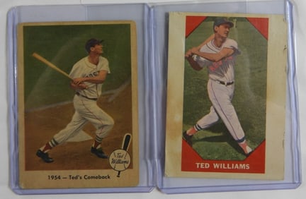 (2) FLEER TED WILLIAMS CARDS 1959 & 1960