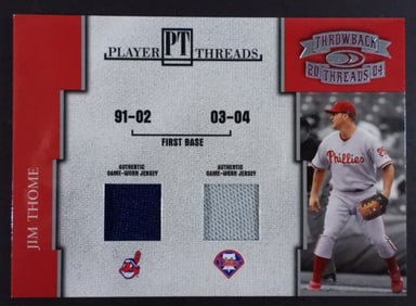 JIM THOME PLAYER THREADS DONRUSS