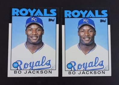 (2) BO JACKSON ROOKIE CARDS 1986 TT