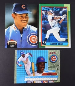 (3) SAMMY SOSA (1) ROOKIE 1990 TOPPS
