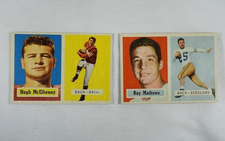 2 1957 TOPPS FOOTBALL CARDS