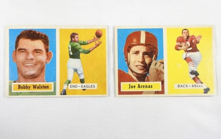 2 1957 TOPPS FOOTBALL CARDS