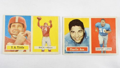 2 1957 TOPPS FOOTBALL CARDS